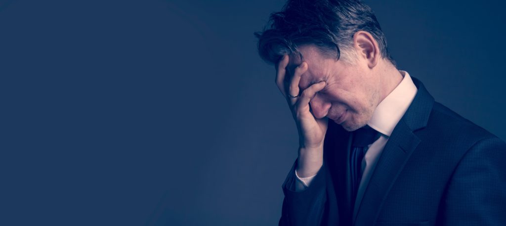 man struggling with suicidal thoughts during benzo withdrawal