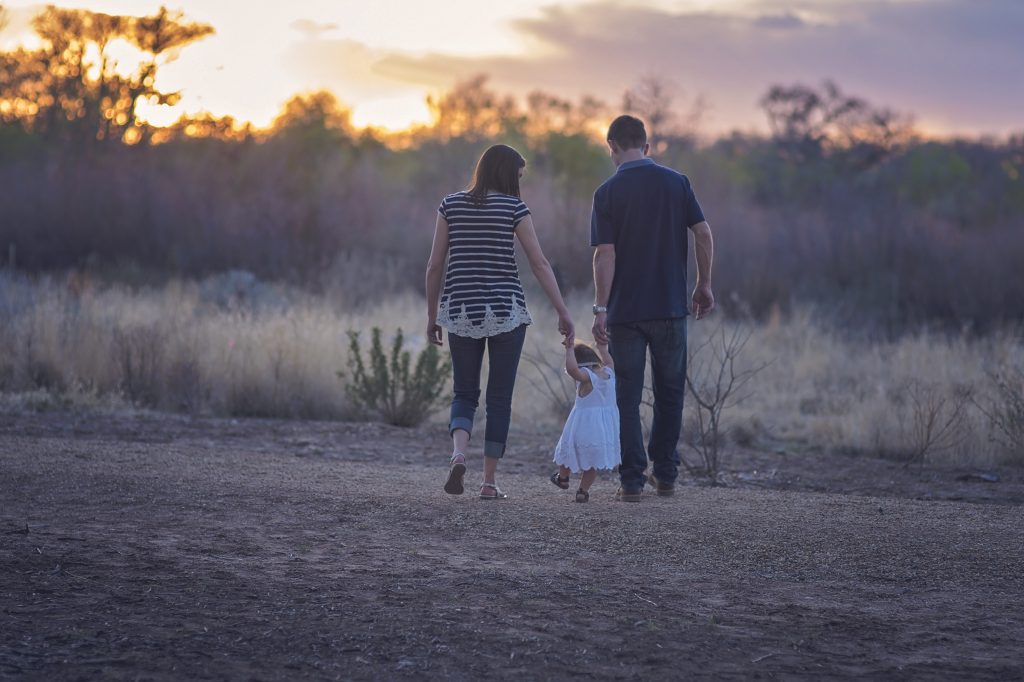 Family walks together, finding balance in early sobriety